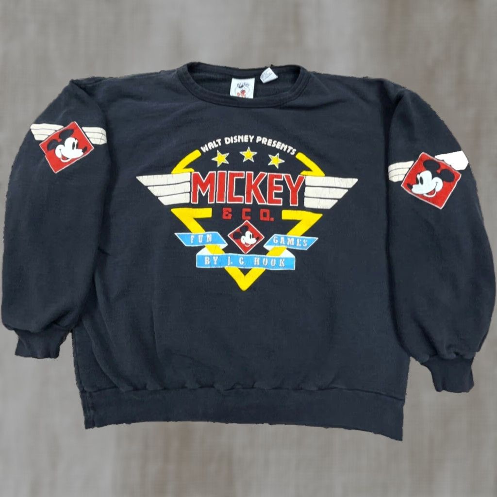 Mickey & Co. VINTAGE Disney Sweatshirt Women Medium Black Crew Neck Mickey Mouse 90s Size M / US 6-8 / IT 42-44 - 1 Thumbnail