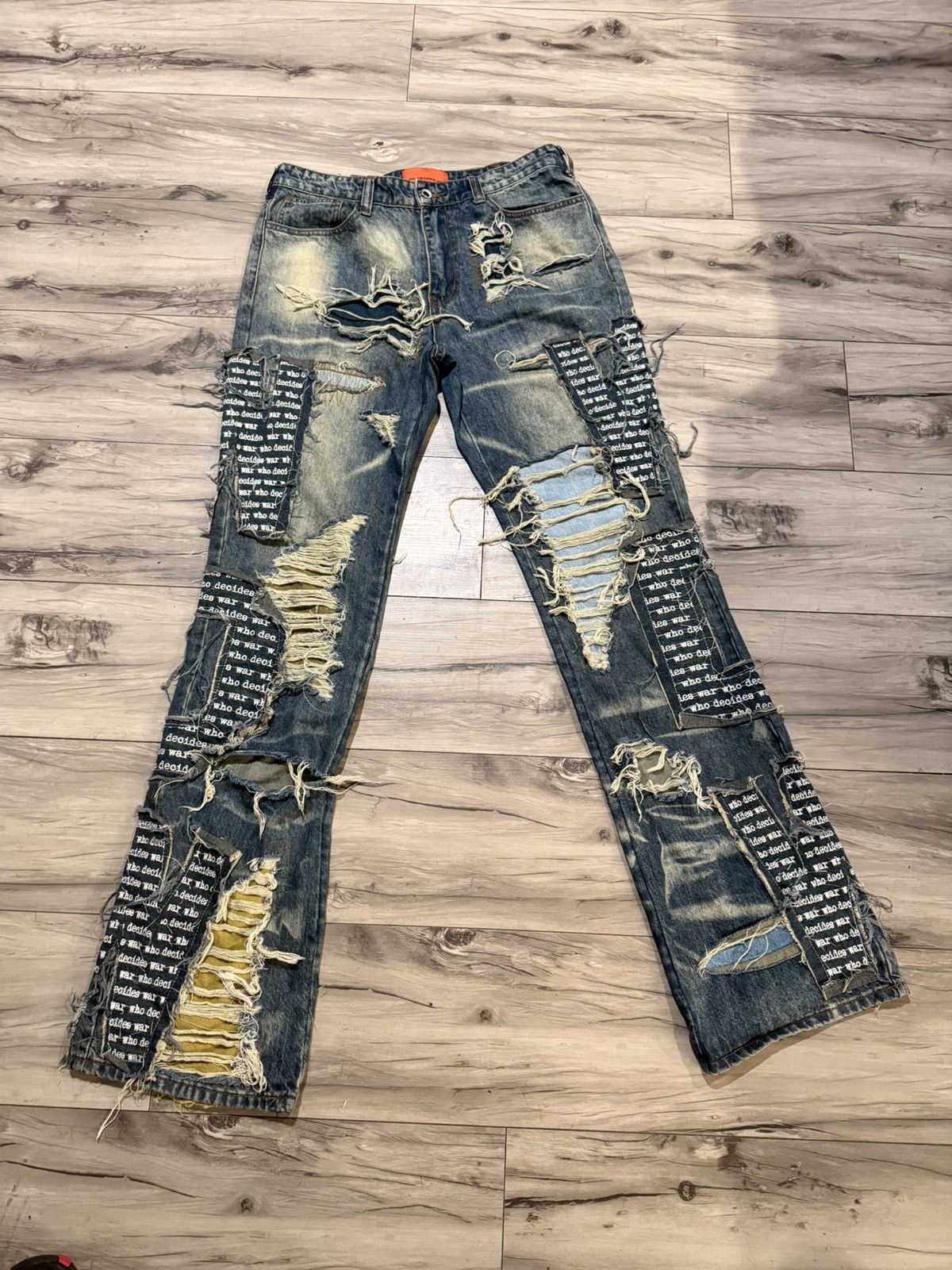 Who Decides War Cutout Logo Patch Denim 'Blue'