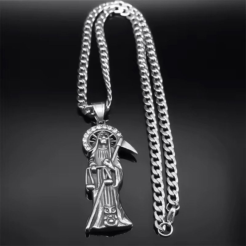Other × Vintage Skeleton Gothic Punk Chain Necklace Size ONE SIZE - 4 Thumbnail