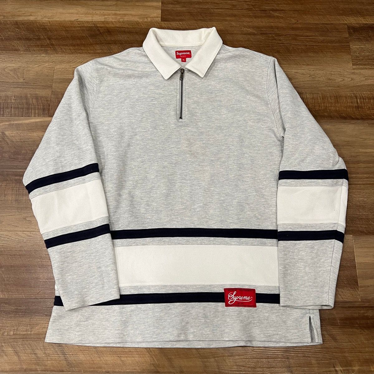 Supreme Supreme Half Zip Rugby Ash Grey Size US XL / EU 56 / 4 - 1 Thumbnail