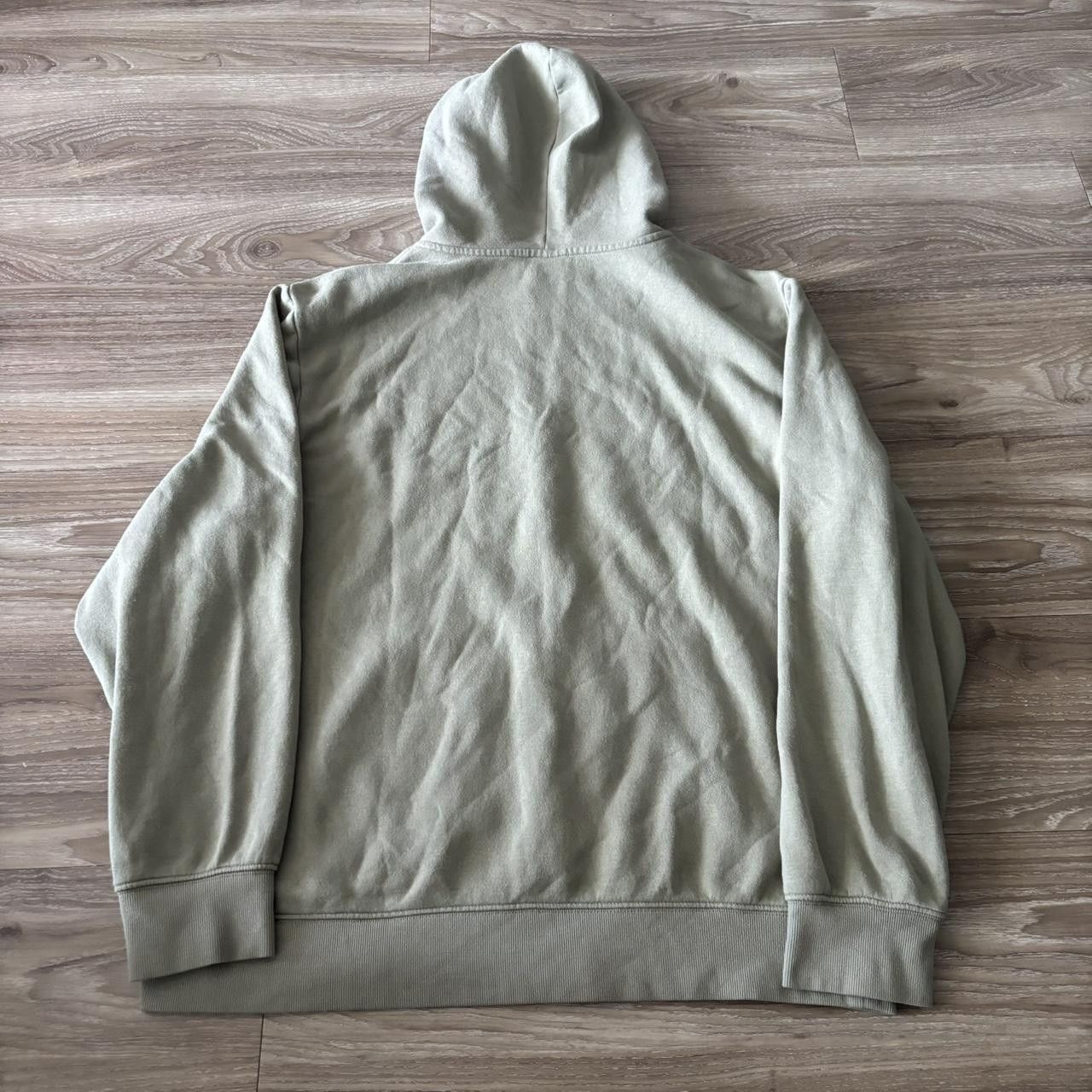 Japanese Brand Crazy Vintage Y2K/2000s Faded Sage Green Blank Essential Zip Up Hoodie! Size XL Size US XL / EU 56 / 4 - 6 Thumbnail
