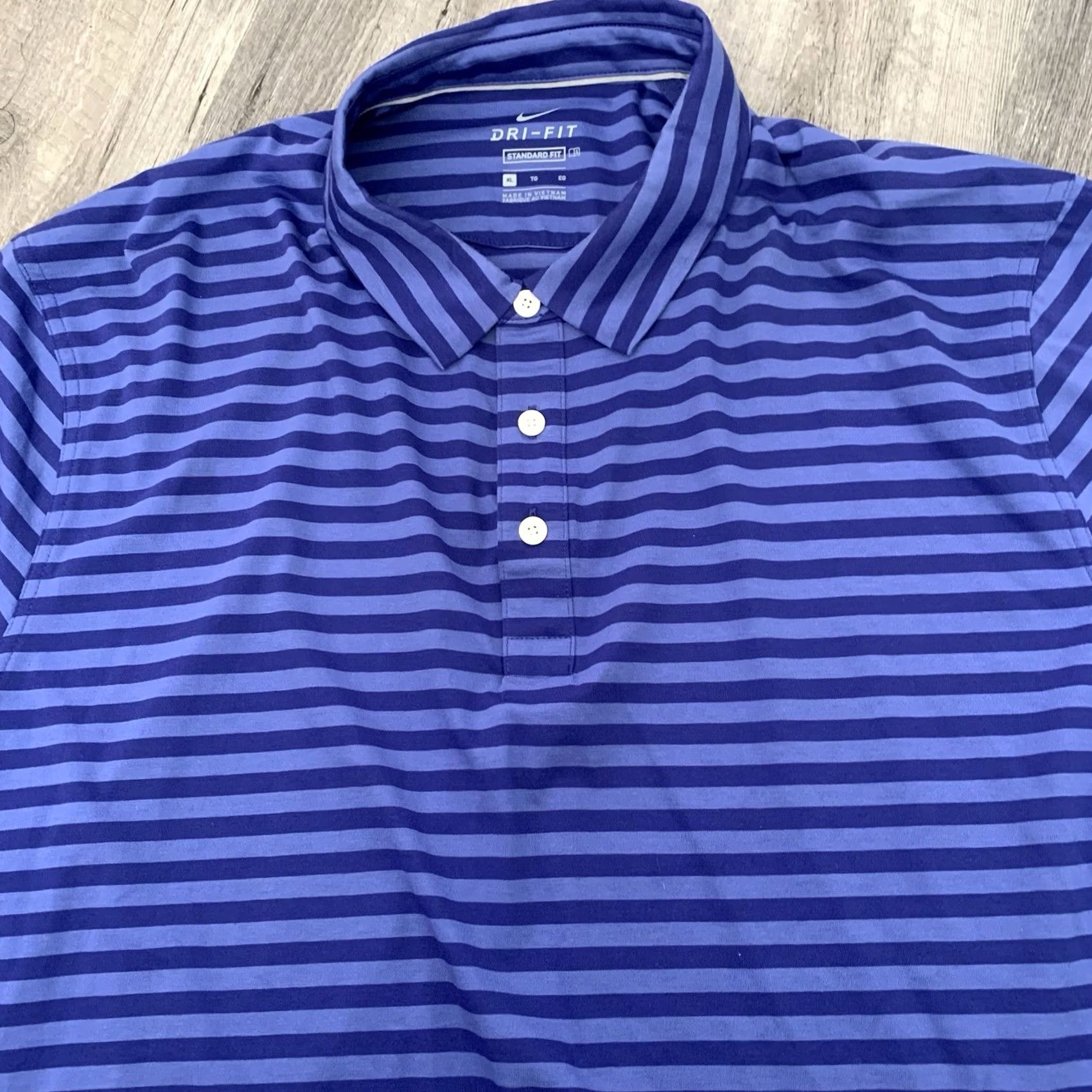 Nike NIKE Golf Polo Shirt Mens XL Dri-Fit Striped Blue CU9862-471 Cotton Blend Polo Shirt Nike Dri-Fit Mens XL Blue Striped Golf Polo Shirt Size US XL / EU 56 / 4 - 8 Thumbnail