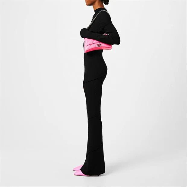 Balenciaga o1g2r1mq0924 Spiral Ribbed Maxi Dress in Black Size L / US 10 / IT 46 - 6 Thumbnail
