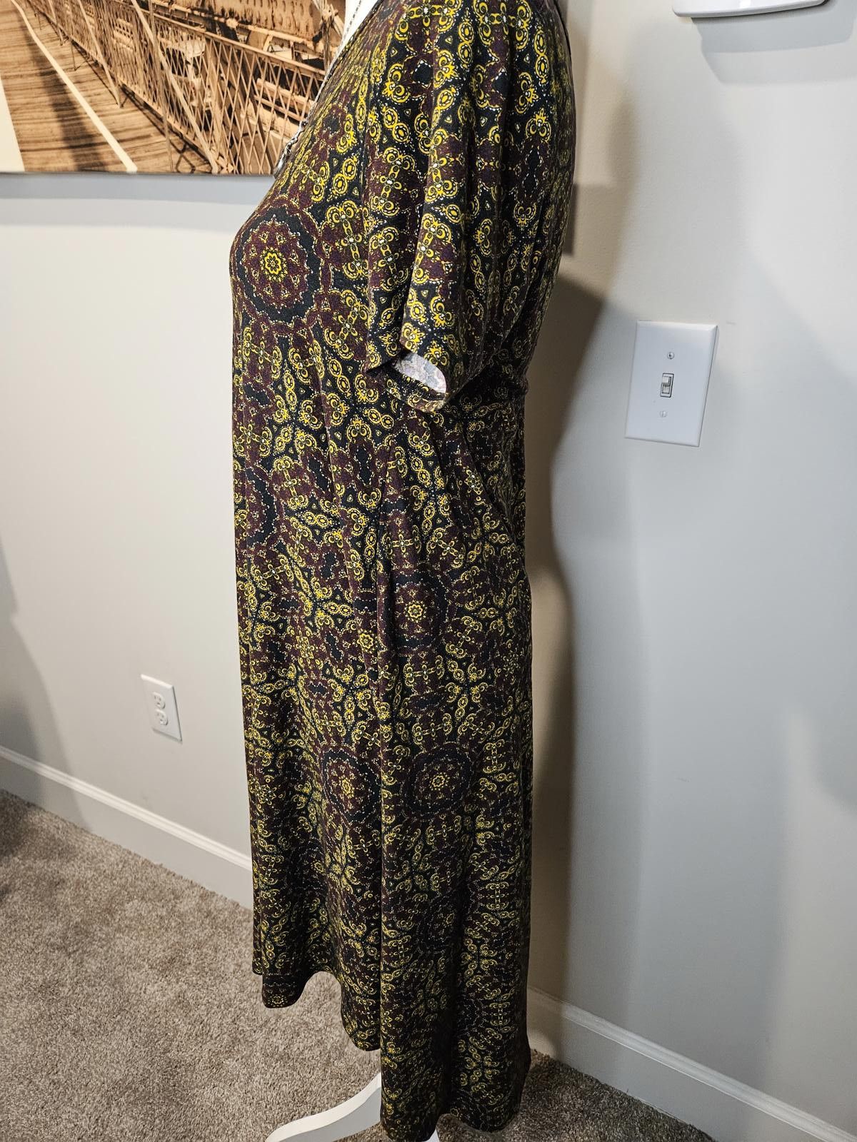 Designer LuLaRoe Floral Pattern Dress - Size XXS Size XXS / US 00 / IT 34 - 2 Thumbnail