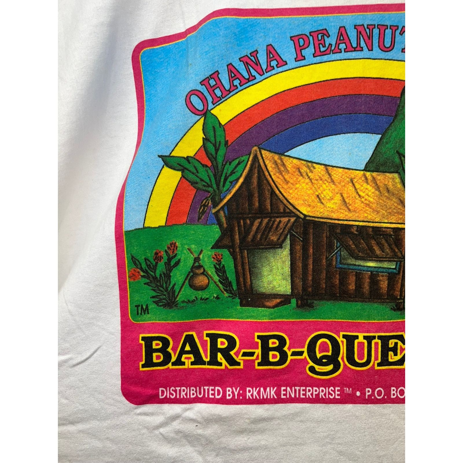 Hanes Vintage Ohana Shirt Peanut Butter BBQ Sauce Bar-B-Que Tee XL Size US XL / EU 56 / 4 - 8 Thumbnail