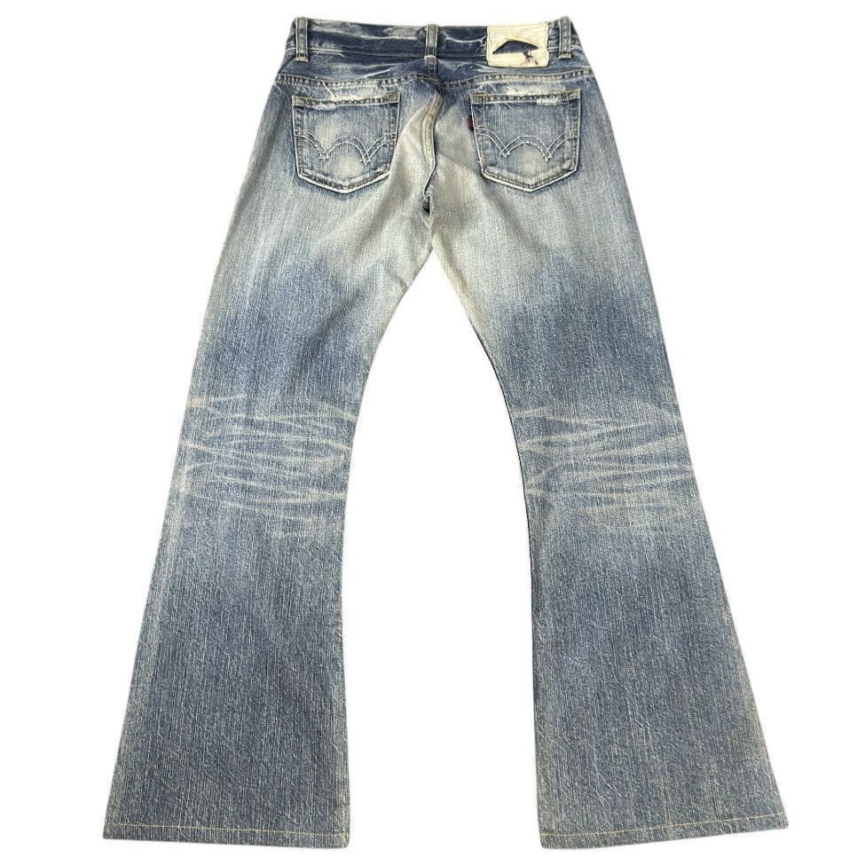 If Six Was Nine 🔥🇯🇵 Vintage 90s Flared Edwin Damage 13oz 503 Denim Jeans Size US 30 / EU 46 - 2 Thumbnail