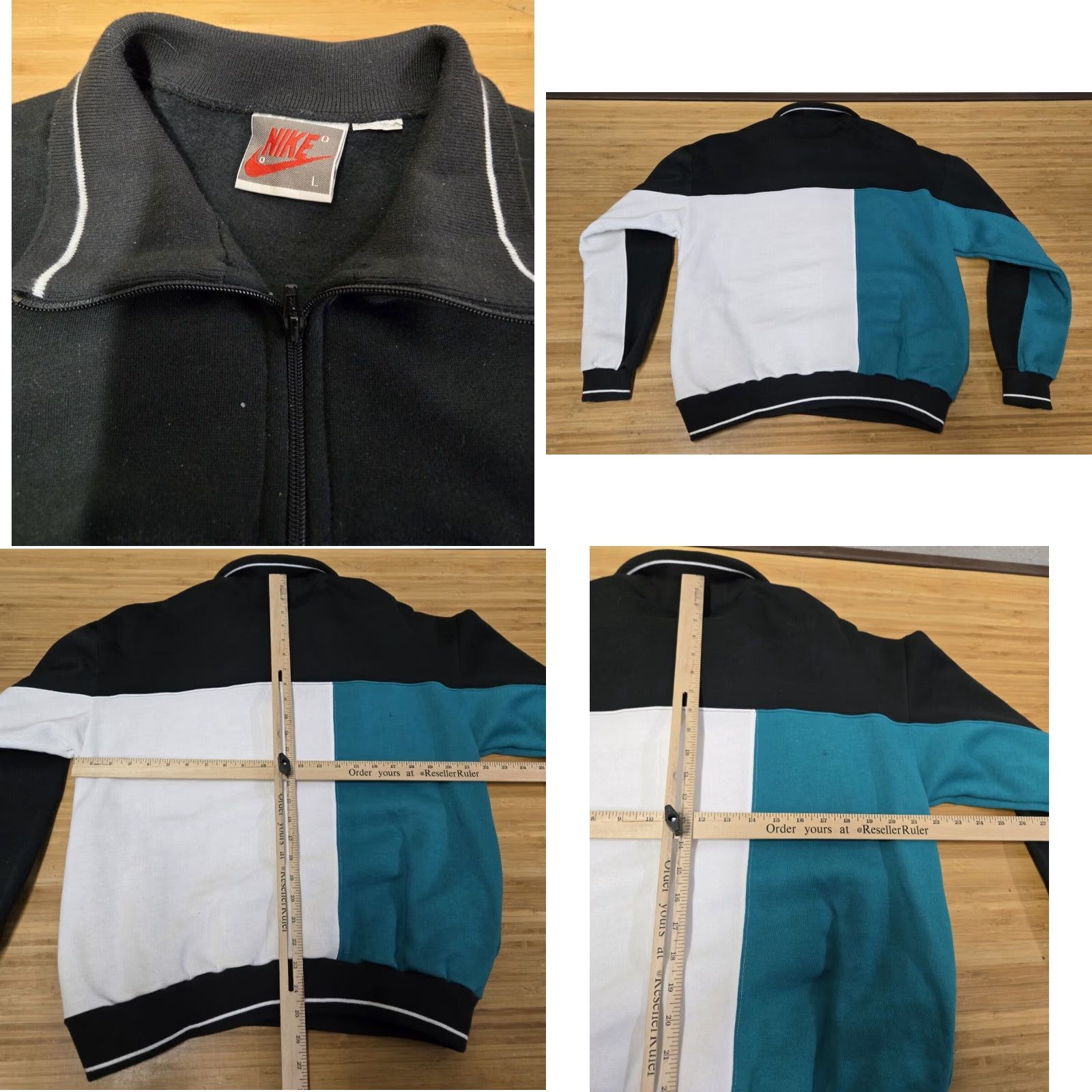 Nike VINTAGE Nike Tracksuit Sweatsuit 2 Piece Men L Gray Athletic 80s 90s Sports Jacket Pants Mens Size 42R - 8 Thumbnail