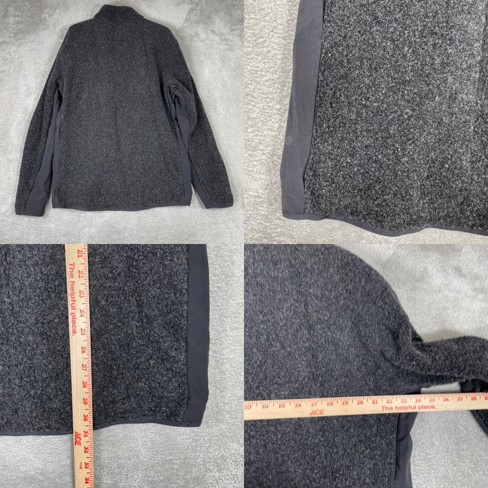 Lululemon VINTAGE Lululemon Tundra Trek Quarter Zip Pullover Mens XL Gray Wool Blend Fleece Jacket Size US XL / EU 56 / 4 - 8 Thumbnail
