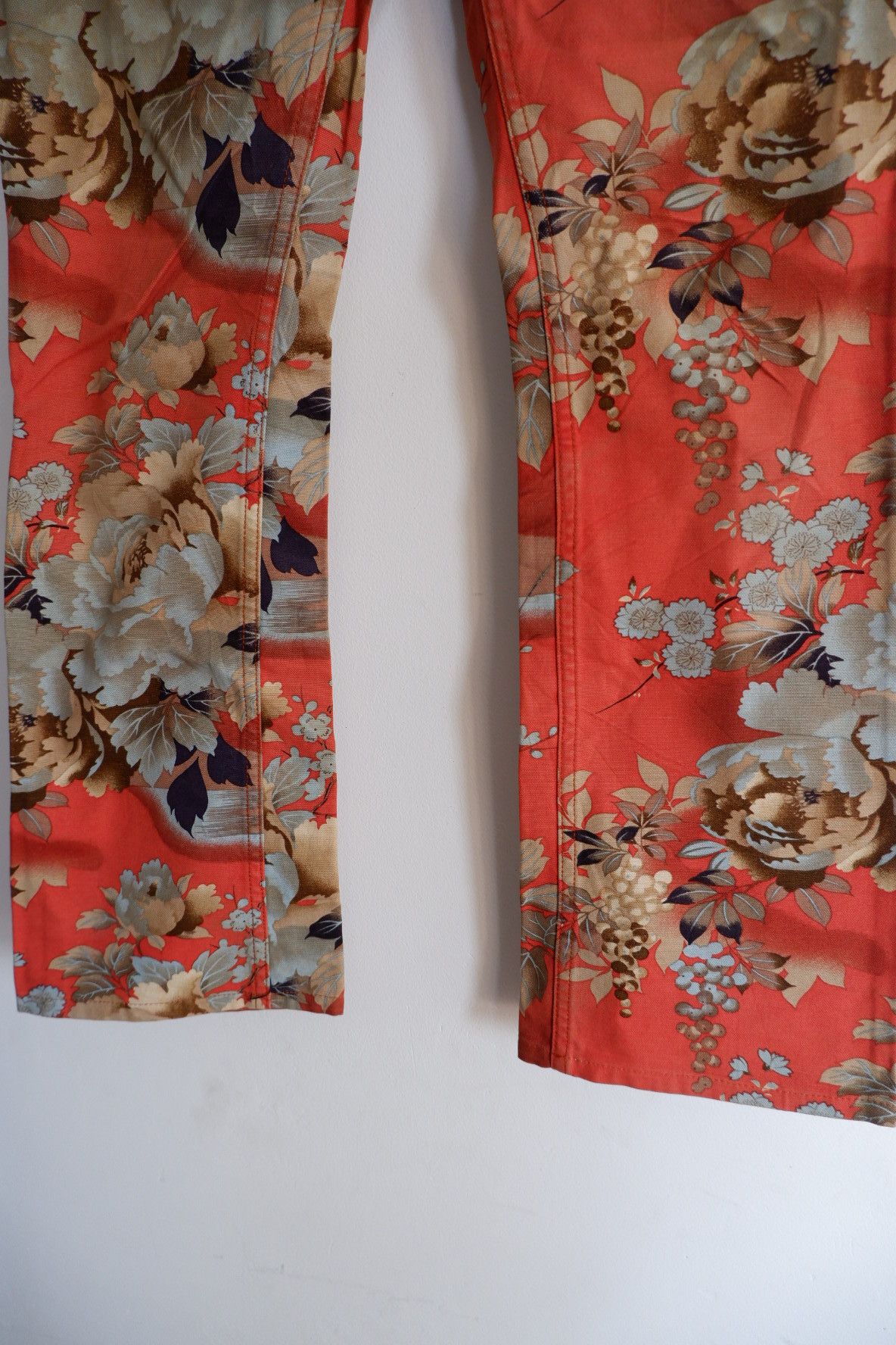 Beauty Beast Vintage Glamdy Japan Floral Printed Flared Pants Size US 28 / EU 44 - 3 Thumbnail