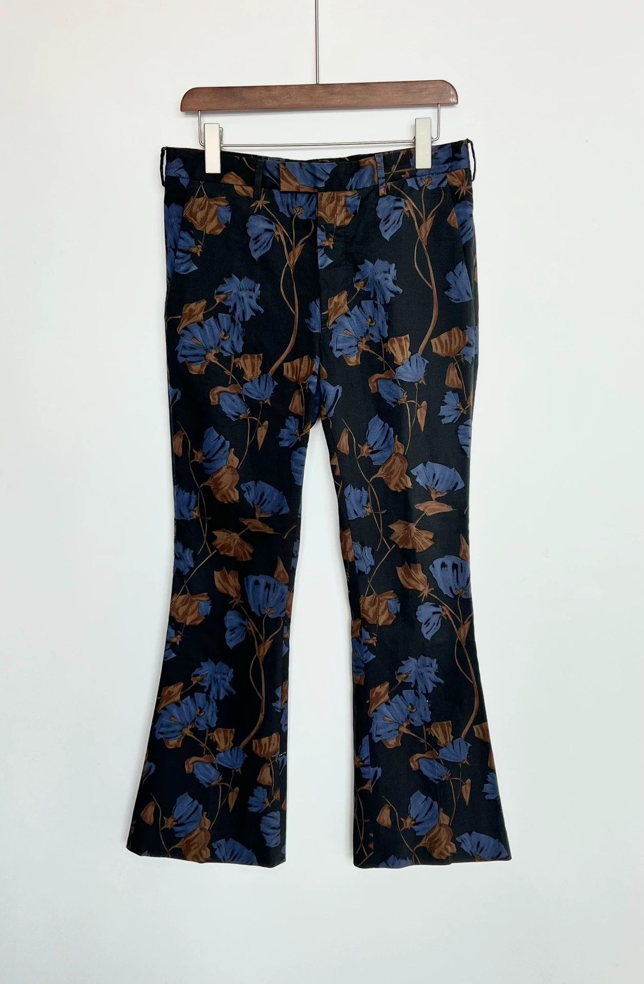 Prada Prada Floral Bell Bottoms - Size 46 Size US 30 / EU 46 - 1 Thumbnail