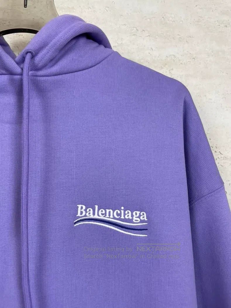Balenciaga Balenciaga Eggplant Purple Cola Embroidered Hoodie Size US S / EU 44-46 / 1 - 3 Thumbnail