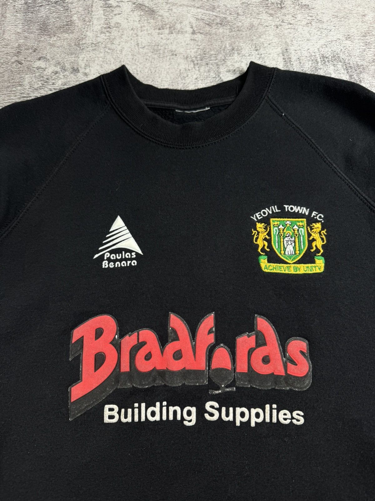 Vintage Yeovil Town FC 00s Paulas Benara Men’s Black Medium Soccer Pullover Sweatshirt Size US M / EU 48-50 / 2 - 6 Thumbnail