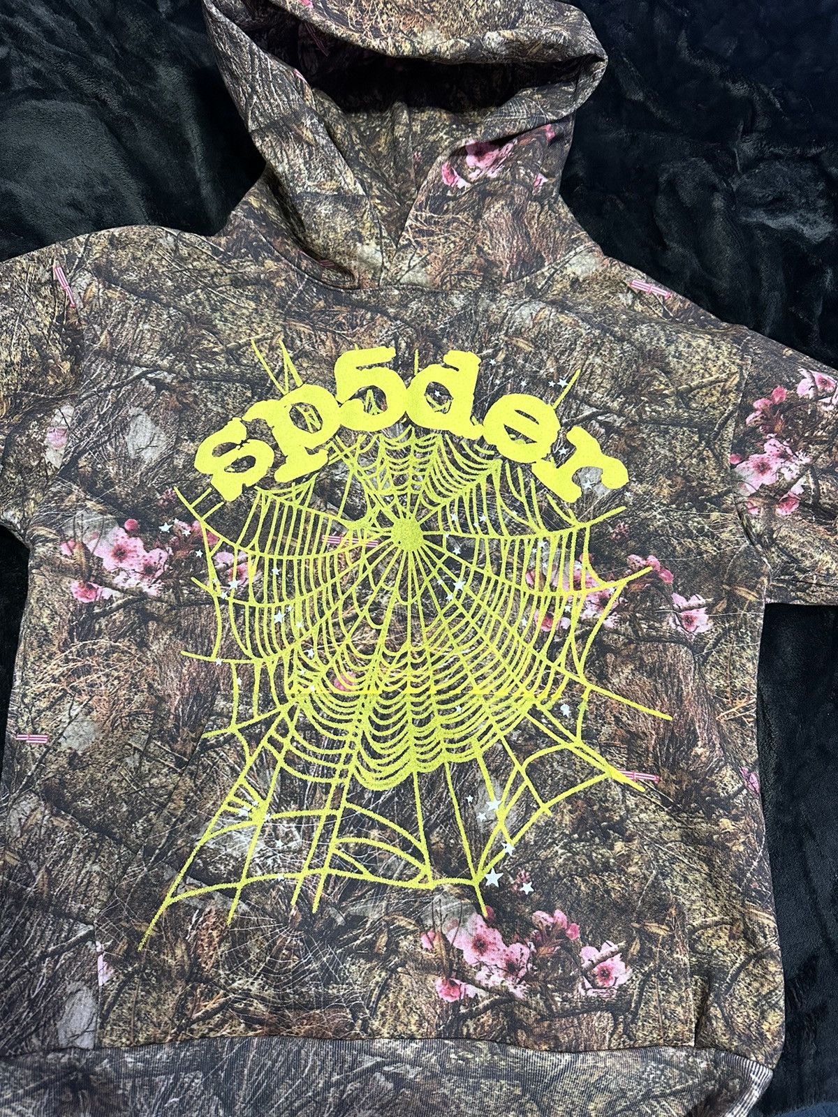 image of Spider Worldwide Sp5Der Camo Hoodie in Yellow, Men's (Size Medium)