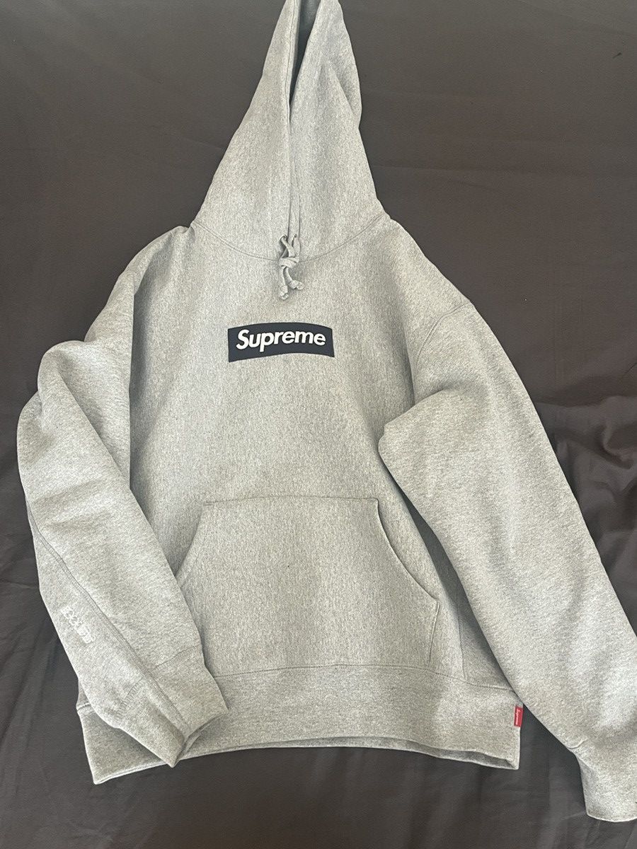 Navy Box Supreme Grey Hoodie