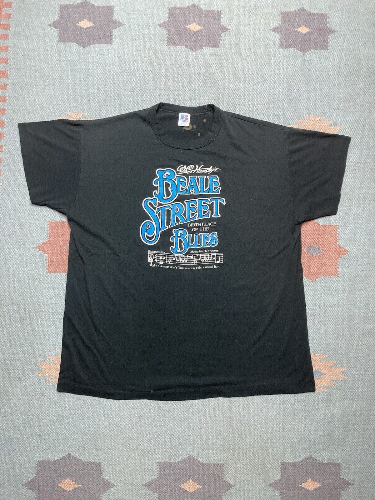 Russell Athletic × Vintage 80s t shirt Beale street blues WC Handy Memphis Russell XL Size US XL / EU 56 / 4 - 1 Thumbnail
