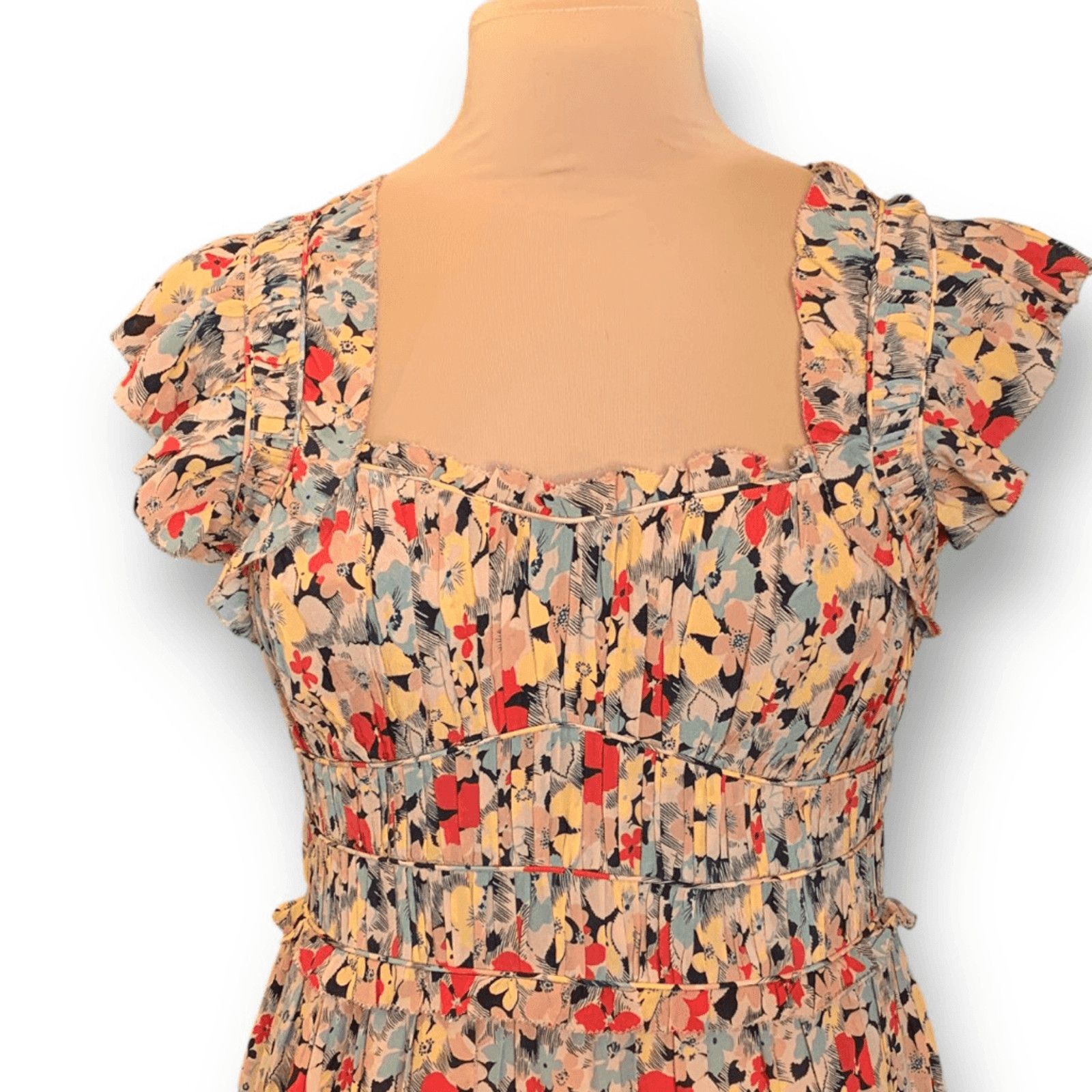 Sea New York Sea New York Ensley Flutter Sleeve Silk Midi Dress Large Size L / US 10 / IT 46 - 3 Thumbnail