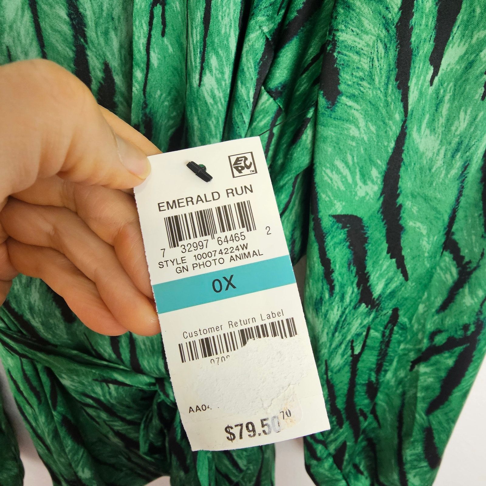 CNCPTS INC International Concepts Womens Blouse Zebra Satin Wrap Size XL / US 12-14 / IT 48-50 - 8 Thumbnail