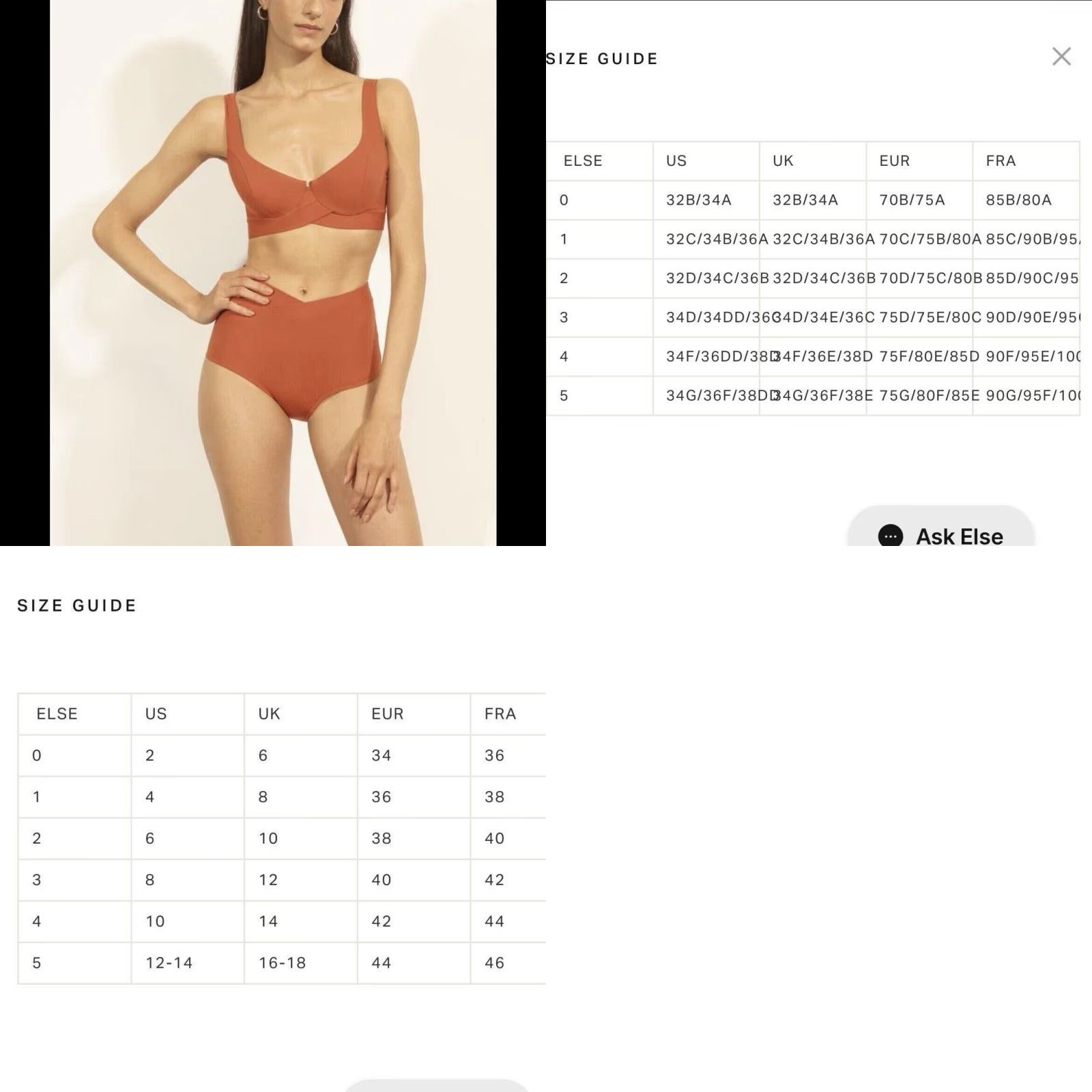 Vintage Else Ziggy Bikini Set Underwire Longline Top & High Waist Bottom Sun Kissed 8/10 Size M / US 6-8 / IT 42-44 - 8 Thumbnail