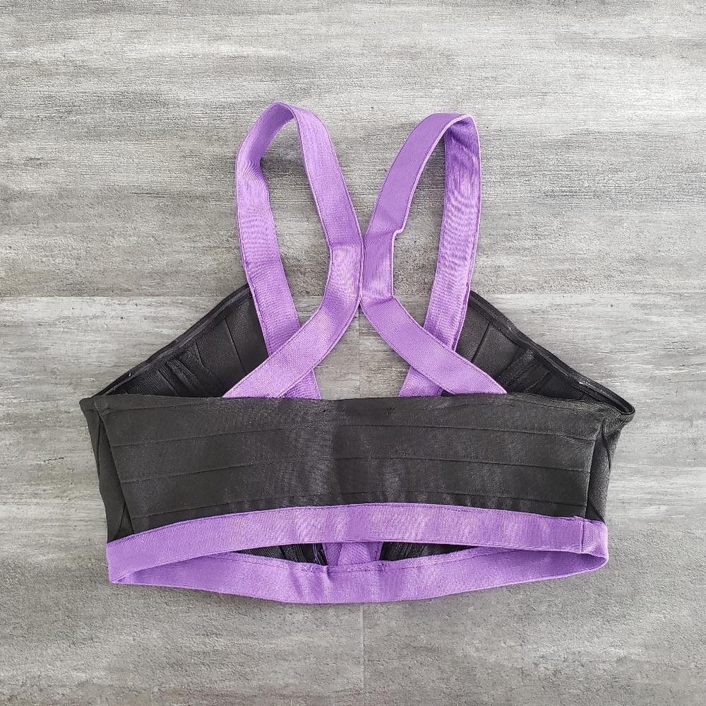 Designer Violet Black Forplay Dressy Cropped Tank Size M / US 6-8 / IT 42-44 - 2 Thumbnail