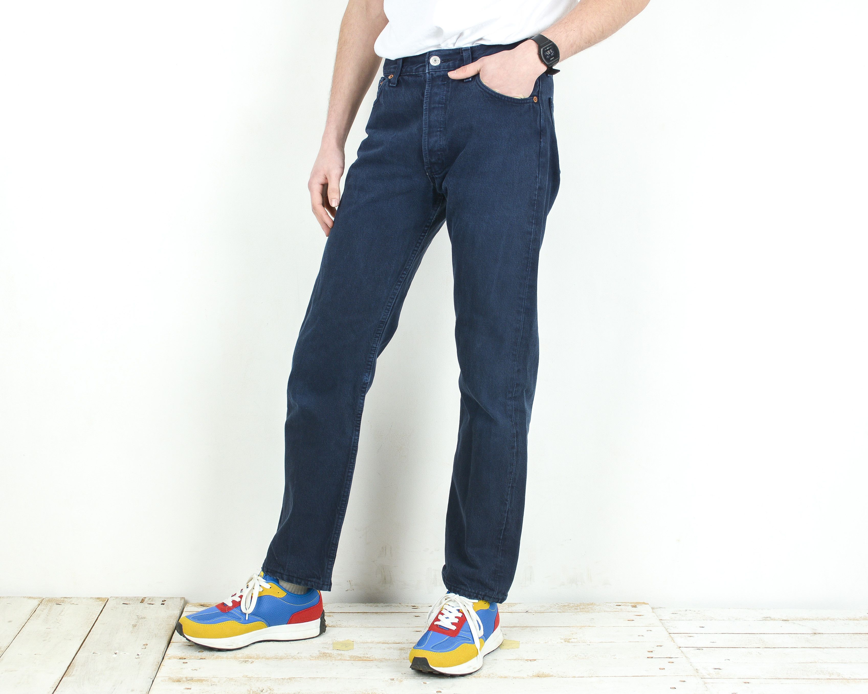 Levi's 501 W30 L30 Regular Straight Jeans Denim Pants Streetwear Size US 30 / EU 46 - 4 Thumbnail