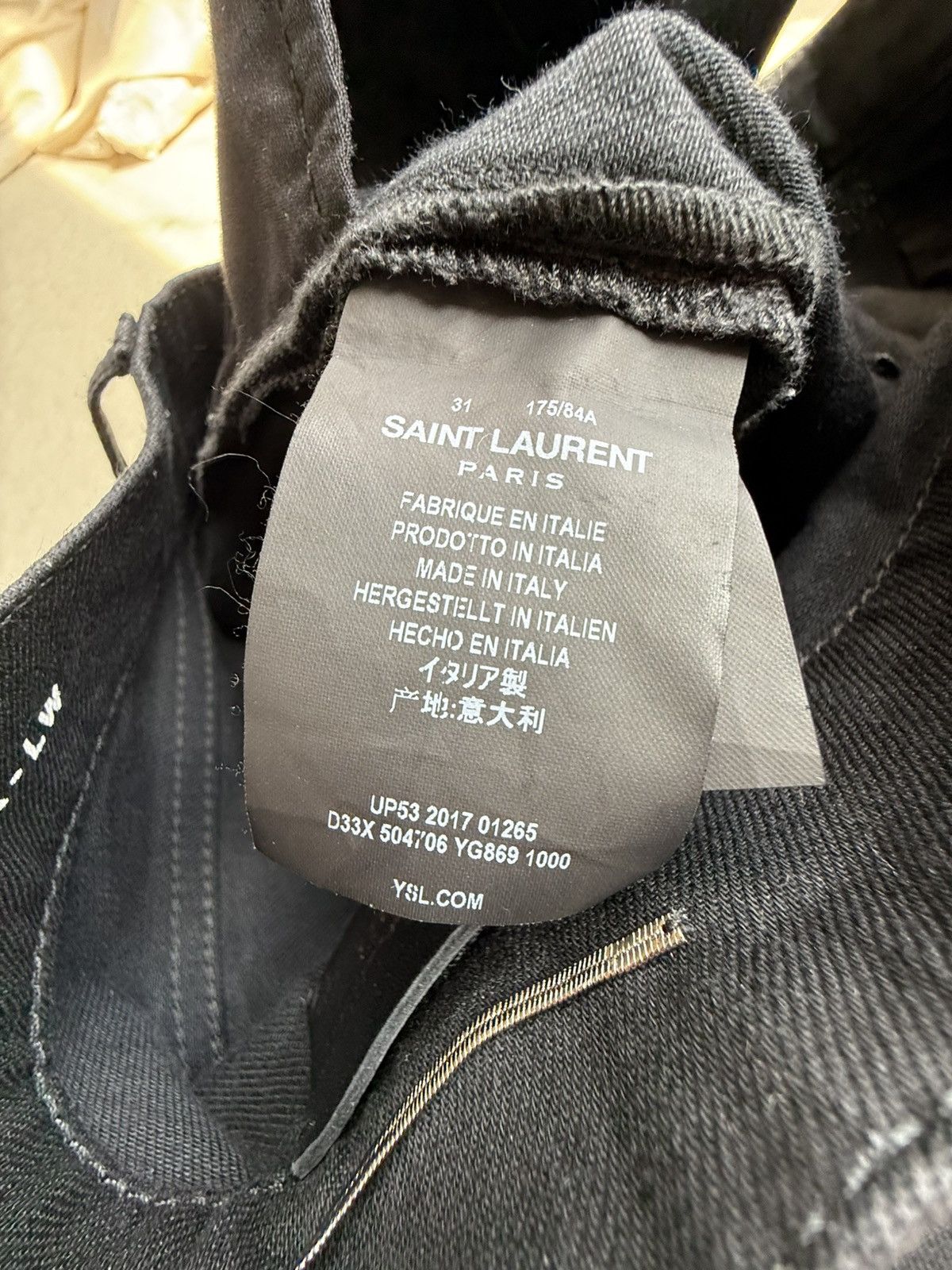 Saint Laurent Paris Saint Laurent D02 black slim skinny jeans 31 Size US 31 - 16 Thumbnail