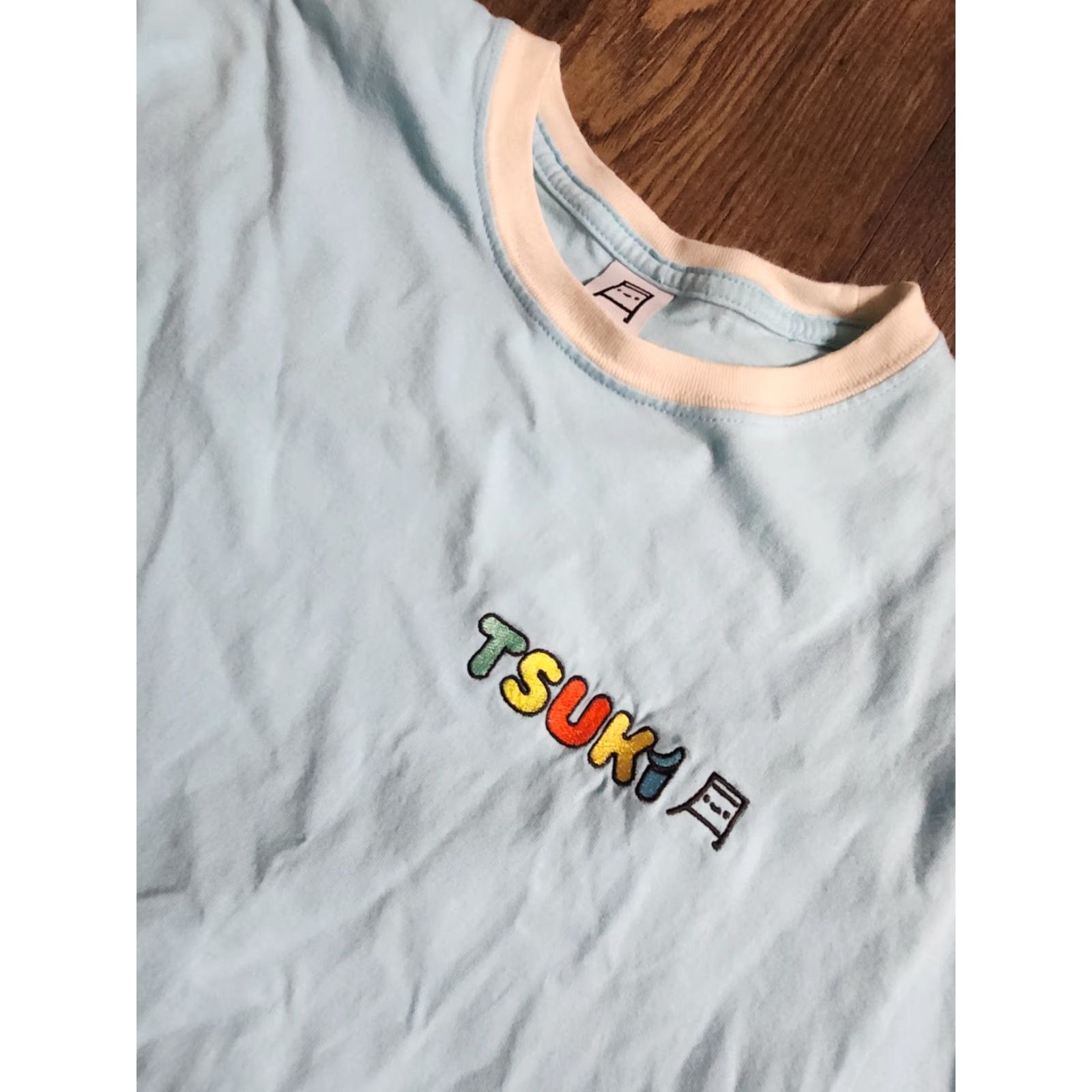 Market Tsuki Embroidered T Shirt Mens Size S Blue Space Cotton Short Sleeve Size US S / EU 44-46 / 1 - 2 Thumbnail