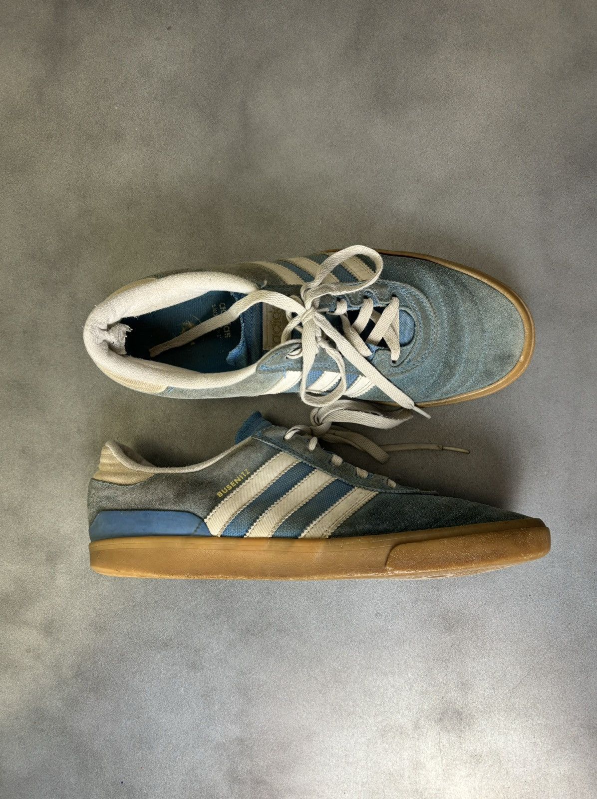 Adidas × Vintage Adidas Skateboarding Busenitz Vulc Bluebird Gum Sole Suede Size US 10.5 / EU 43-44 - 15 Thumbnail