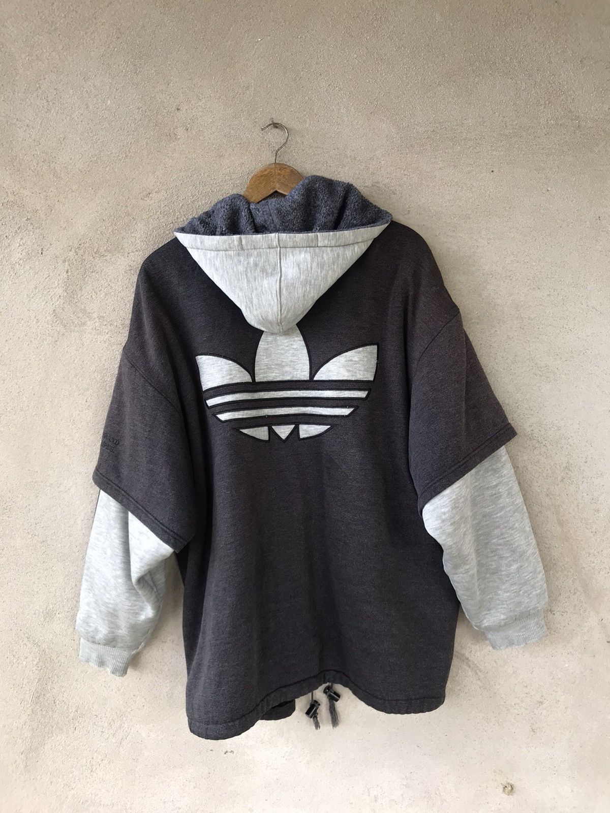 Adidas × Vintage VINTAGE ADIDAS THREE STRIPED HOODIE RAP FASHION Size US L / EU 52-54 / 3 - 6 Thumbnail