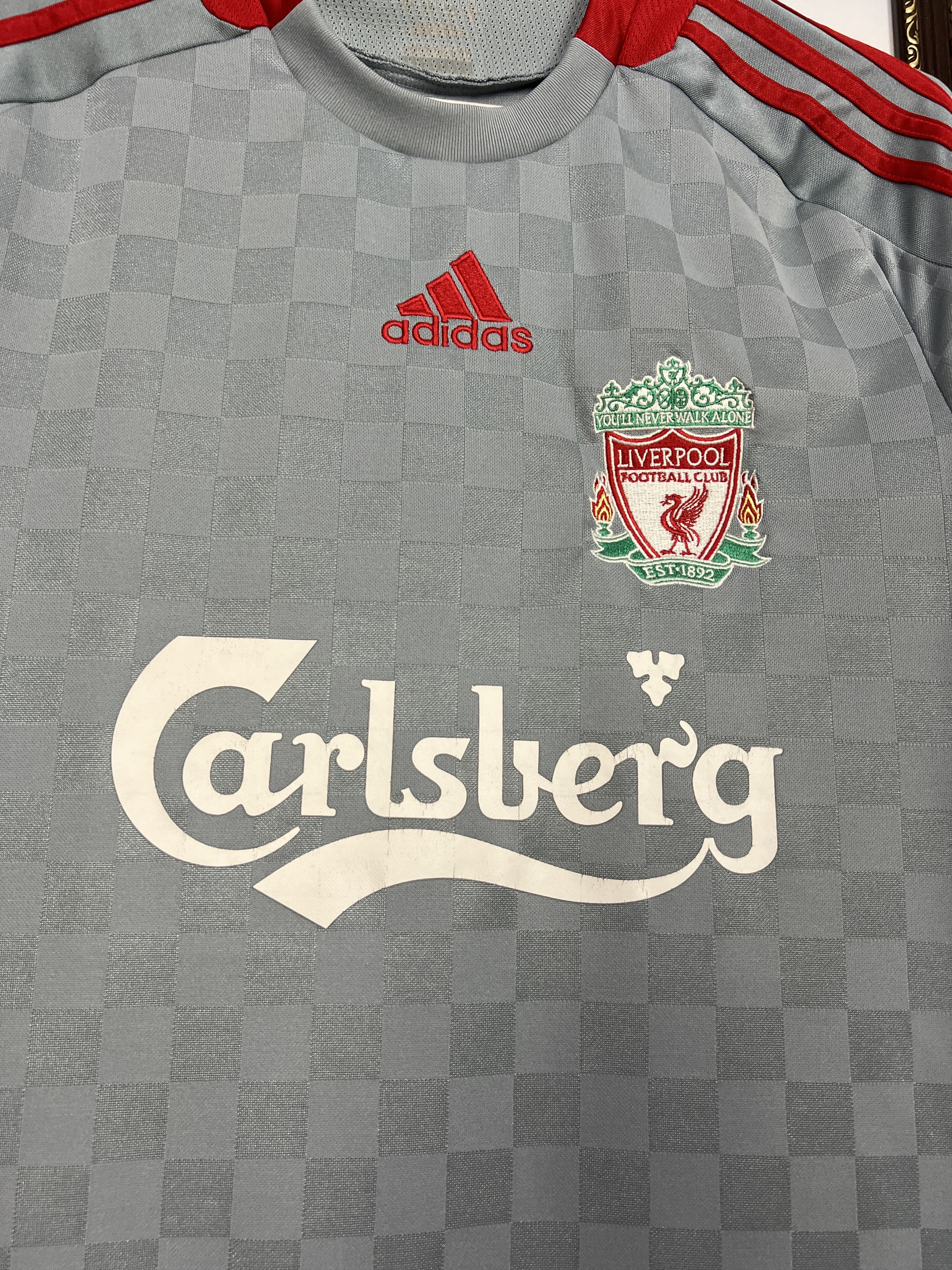 Adidas Liverpool Away football shirt 2008 Soccer Jersey Trikot Size US S / EU 44-46 / 1 - 3 Thumbnail