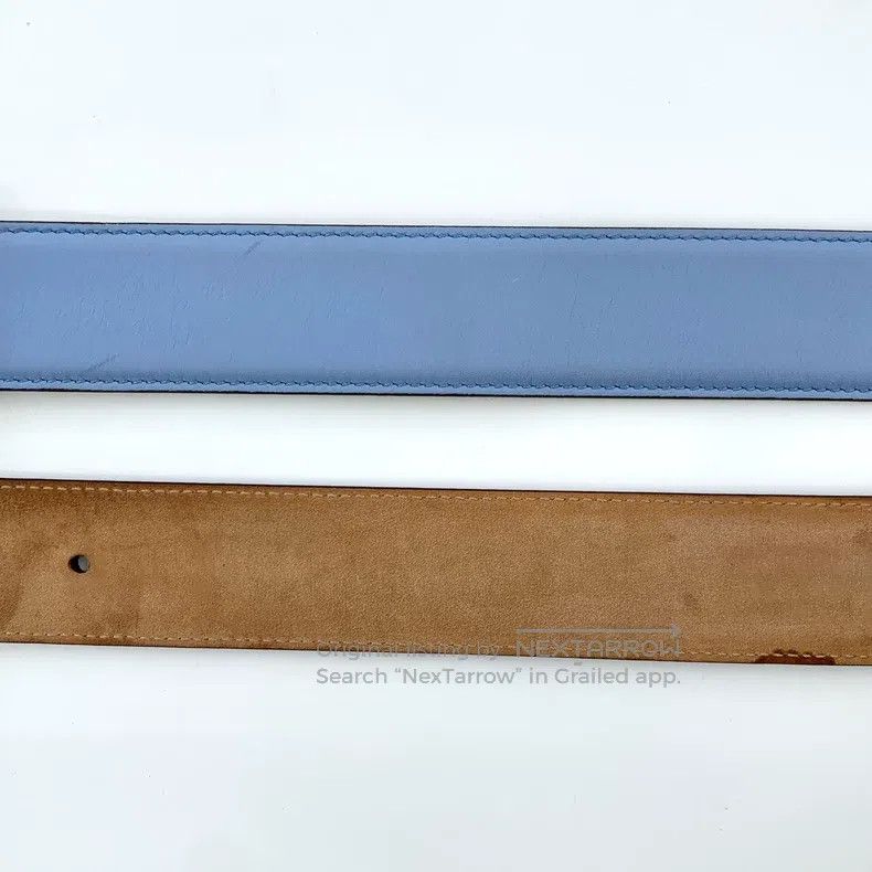 Gucci Gucci Blue logo smooth buckle belt Size ONE SIZE - 6 Thumbnail