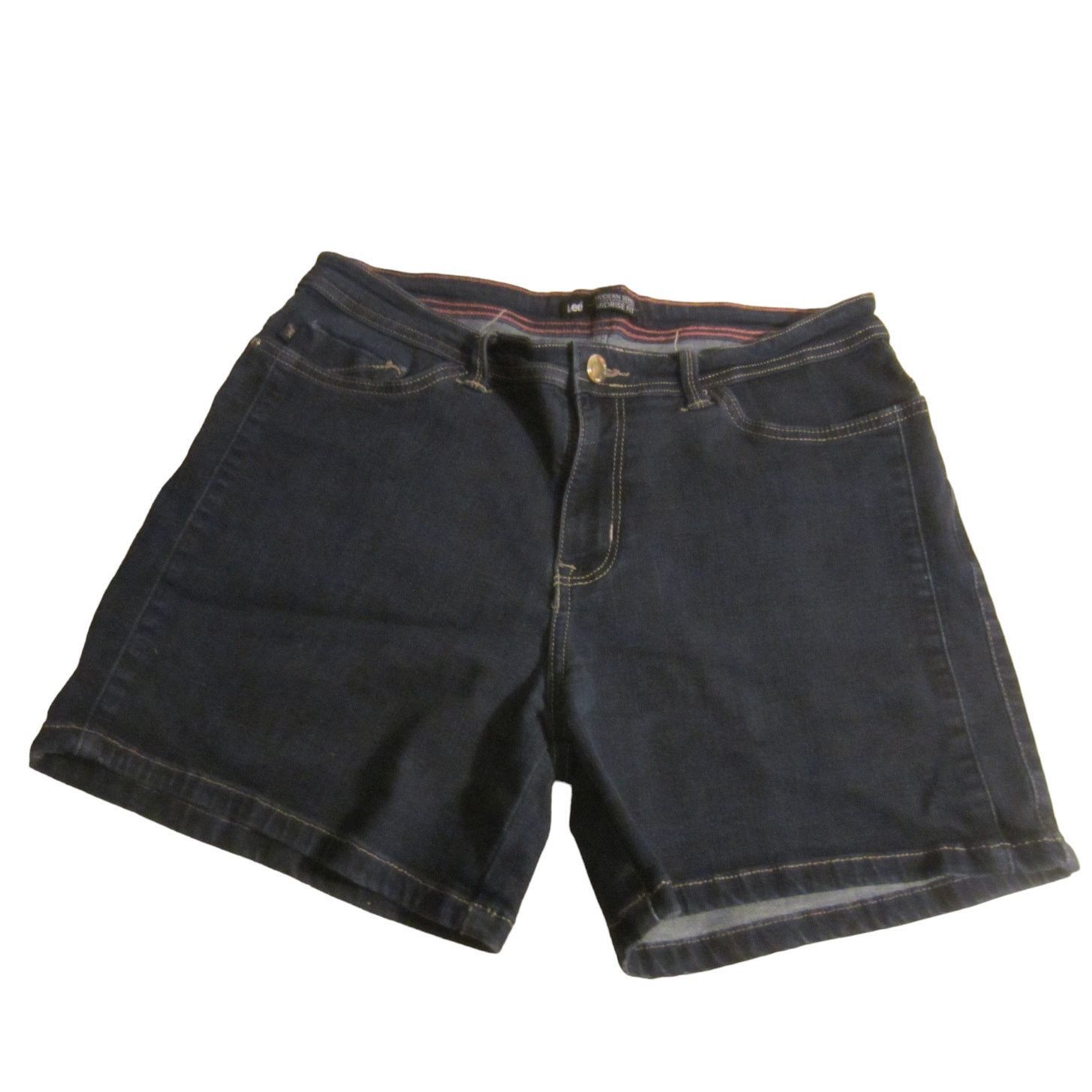 Lee Classic Y2K Dark Wash Denim Shorts Lee Midrise Fit 12 Size 34" / US 12 / IT 48 - 2 Thumbnail