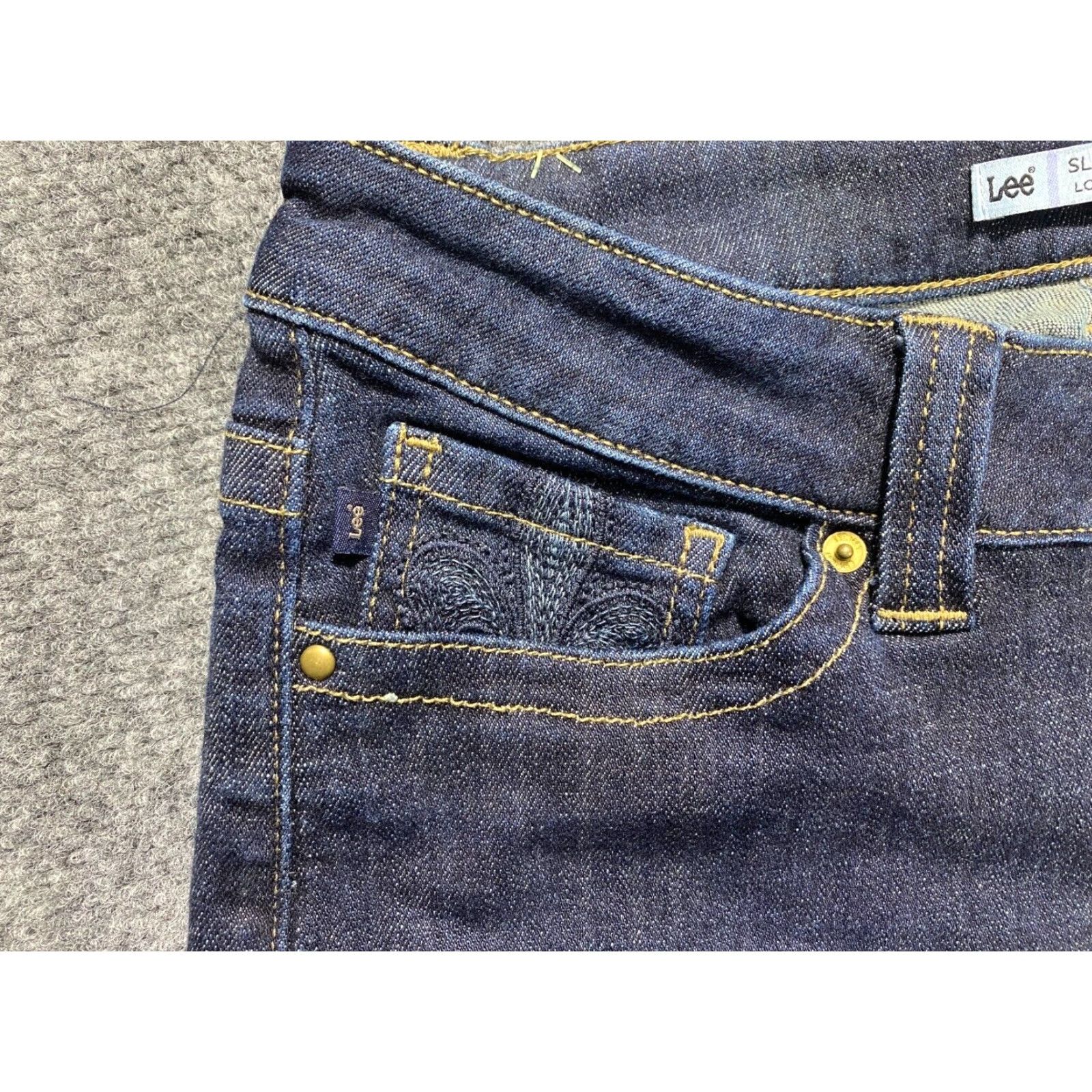 Lee Lee Jeans Womens 8 Medium Slender Secret Lower on The Waist Pockets Blue Faded Size 30" / US 8 / IT 44 - 4 Thumbnail