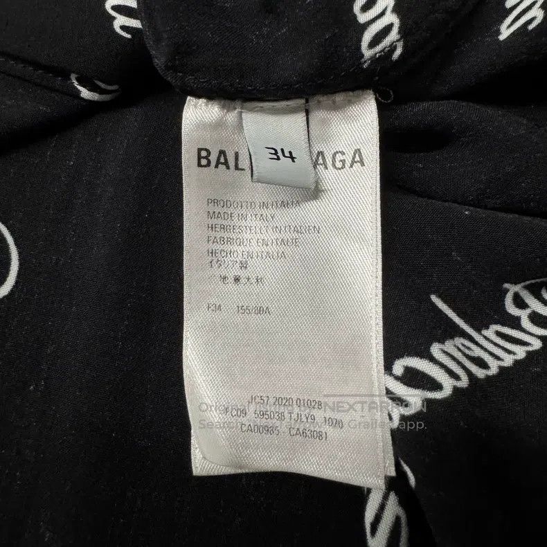 Balenciaga Balenciaga Black and White Fully Printed Short-Sleeve T-Sh Size XXS / US 00 / IT 34 - 3 Thumbnail