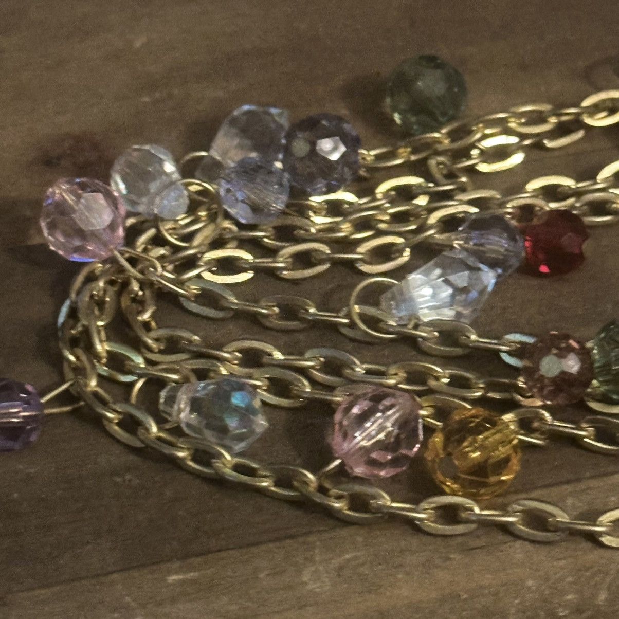 Other Long doubled chain with multicolored dangles necklace Size ONE SIZE - 3 Thumbnail