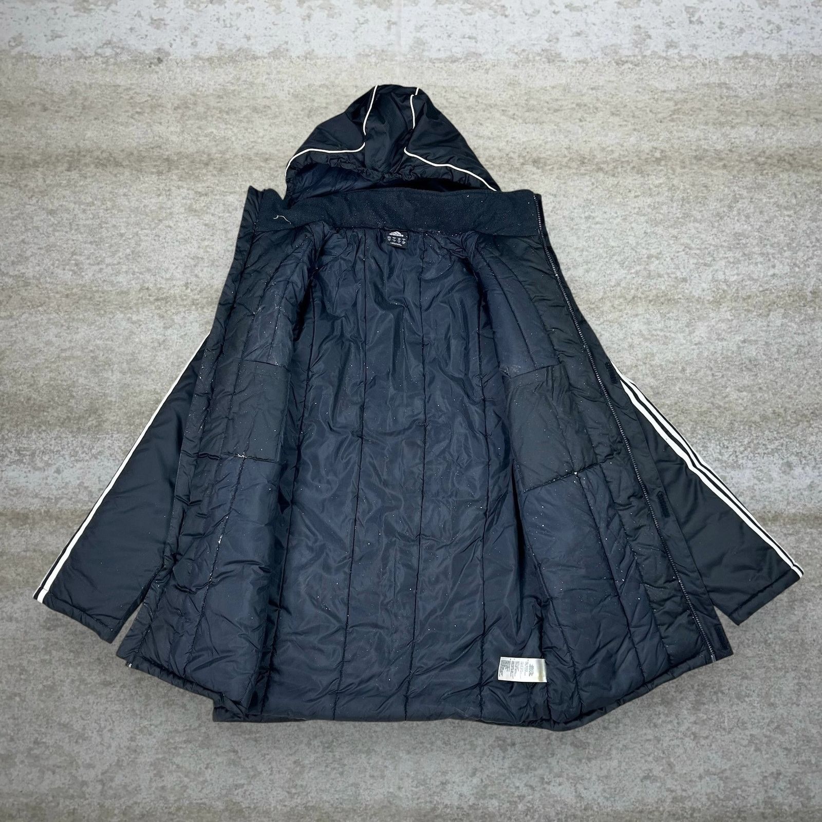 Adidas Vintage Y2K Adidas Puffer Parka Jacket Men S Black Polyester Size US S / EU 44-46 / 1 - 2 Thumbnail