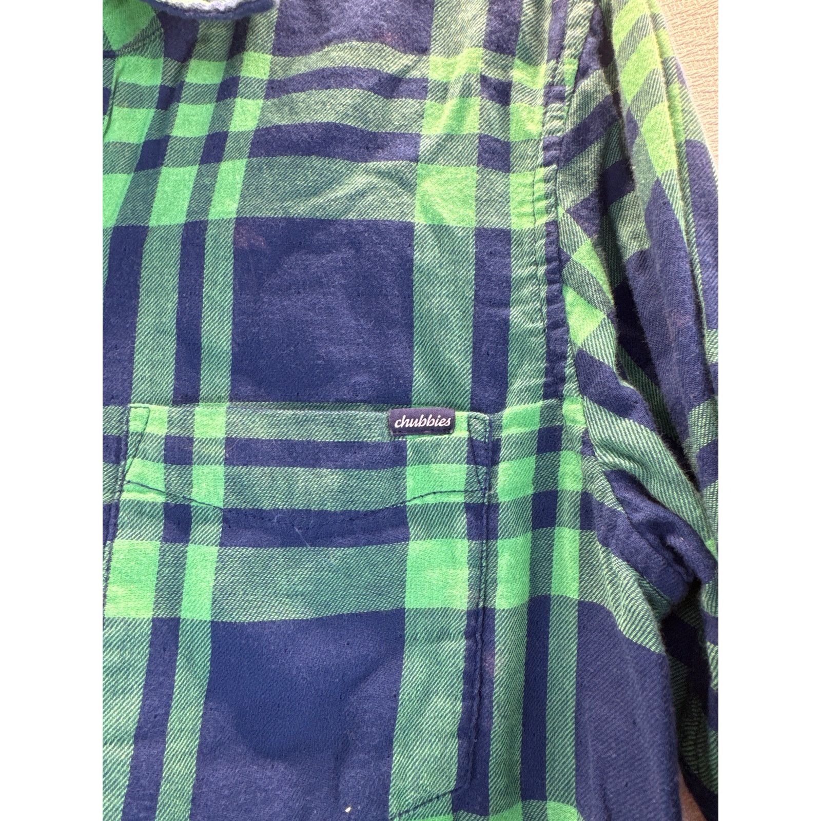 Chubbies Chubbies Grn Plaid Blue Flamingo Pearl Snaps Shirt men sz M Size US M / EU 48-50 / 2 - 3 Thumbnail