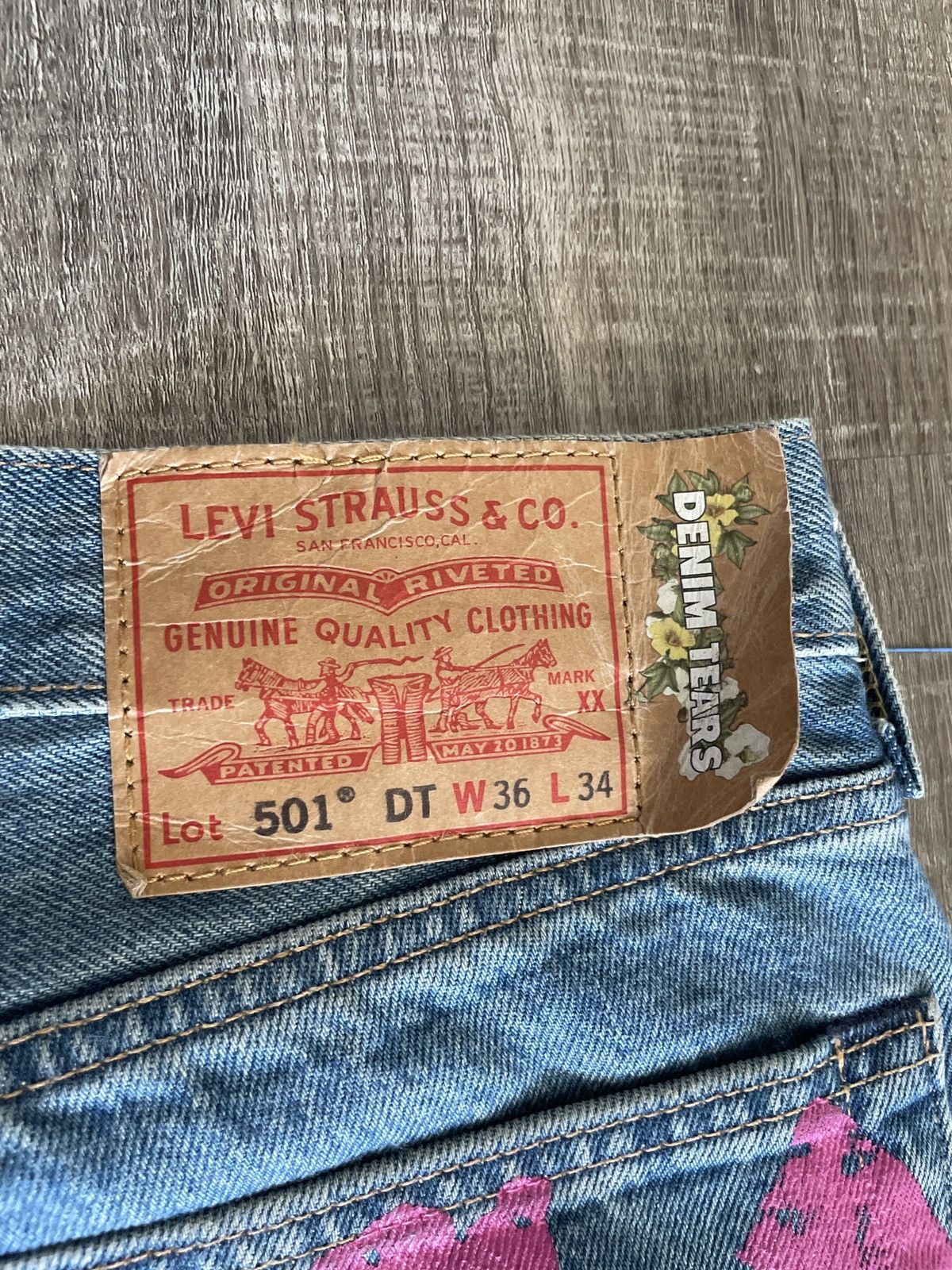 (B).Stroy × DENIM TEARS × Levi's LEVI’S X DENIM TEARS X (B).STROY DENIM Size US 36 / EU 52 - 3 Thumbnail