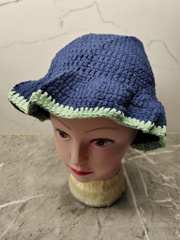 Japanese Brand Handmade Knit Bucket Hat Size ONE SIZE - 1 Thumbnail