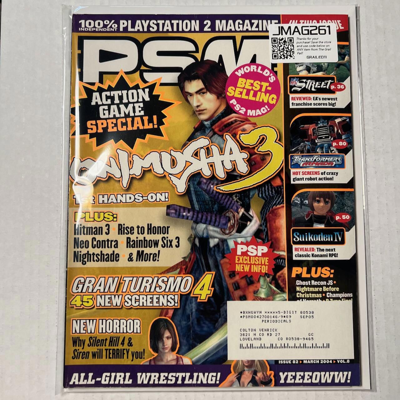 Playstation PSM Magazine #82 MAR 2004 Onimusha 3 Special PS2 Size ONE SIZE - 7 Thumbnail