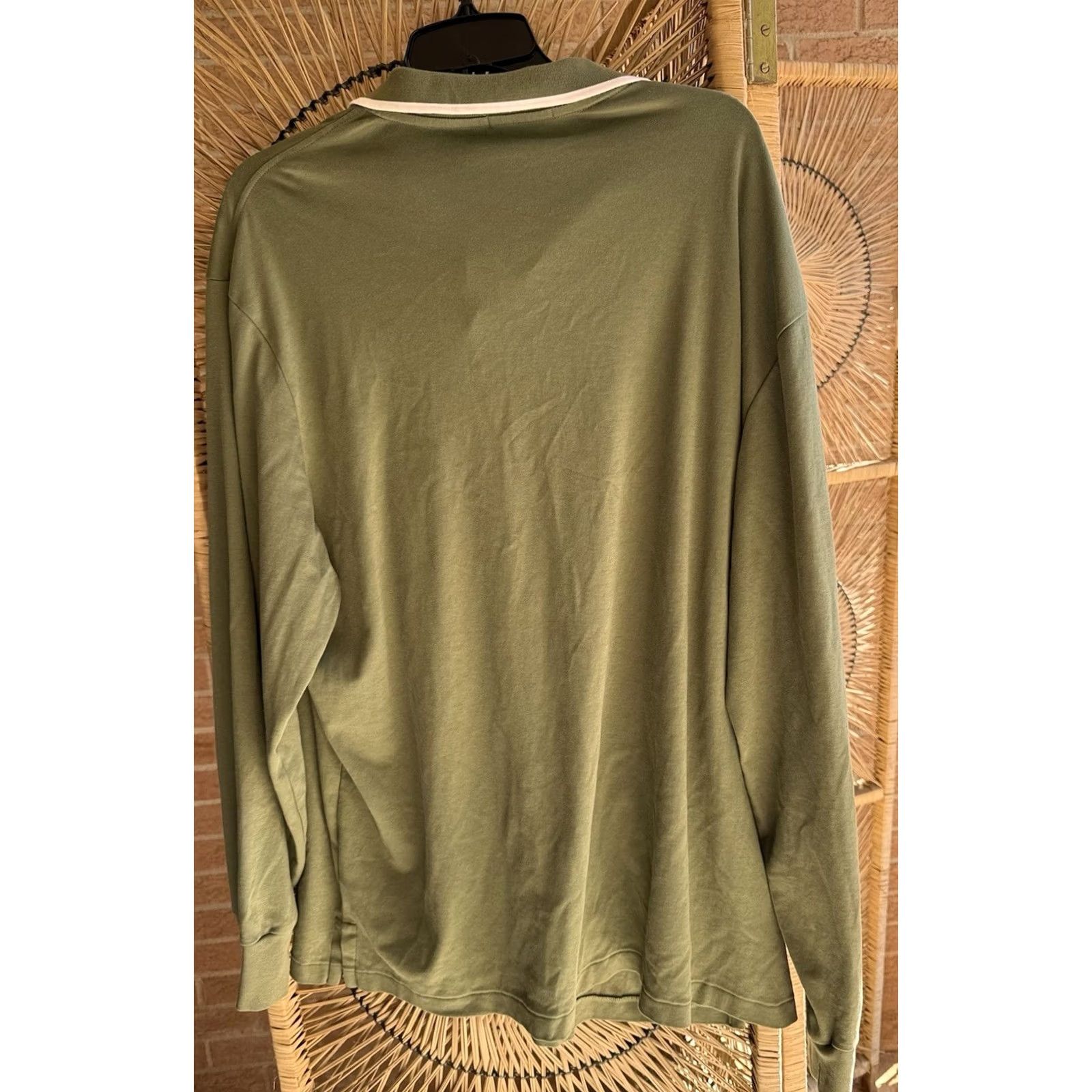 Polo Ralph Lauren Polo Ralph Lauren Polo Shirt Men Olive Green Long Sleeve Classic Fit 2XL Size US XXL / EU 58 / 5 - 6 Thumbnail