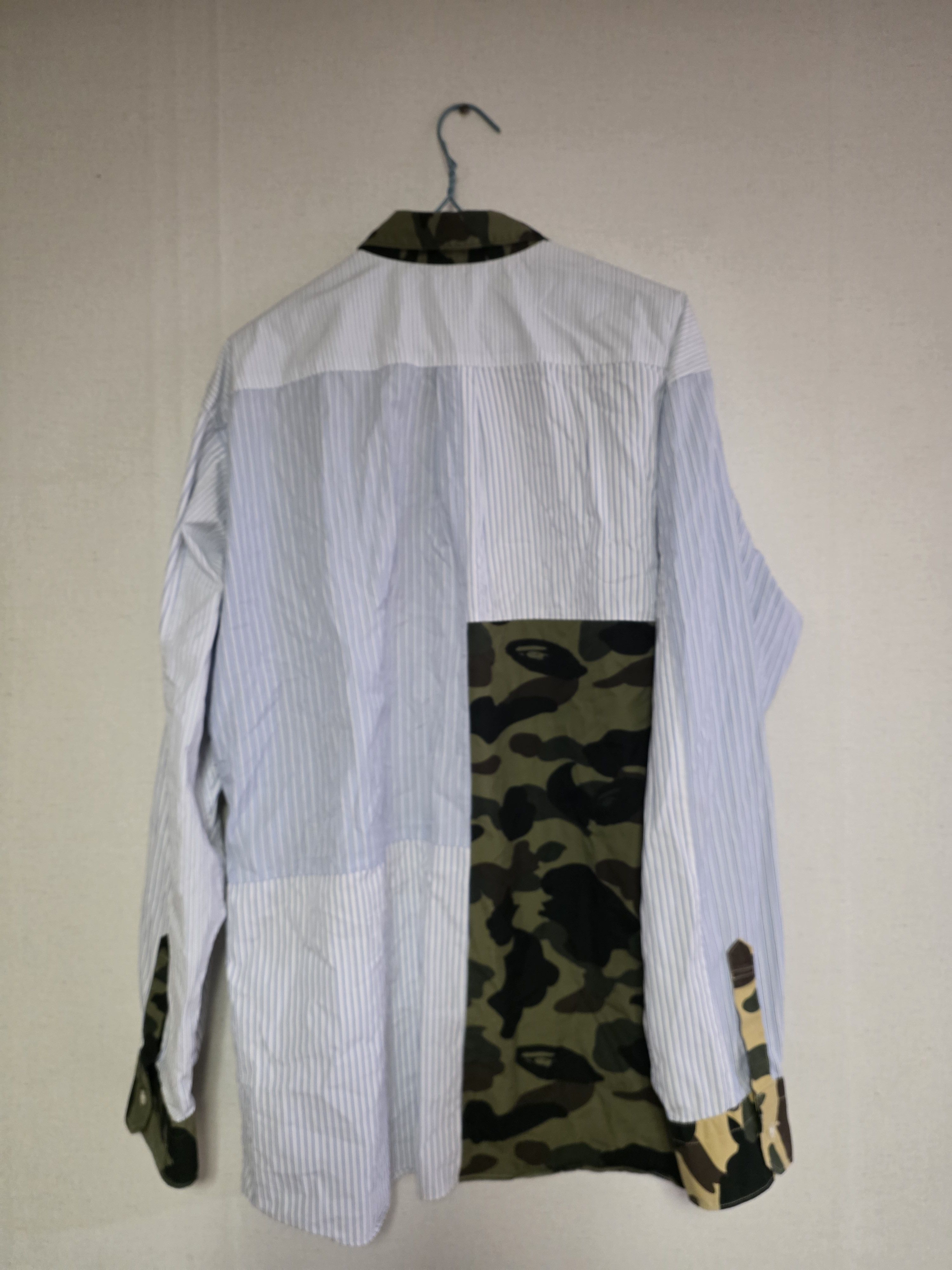Bape BAPE 18SS Crazy Camo Multi-Pattern Stripe Dress Shirt Size US XL / EU 56 / 4 - 2 Thumbnail