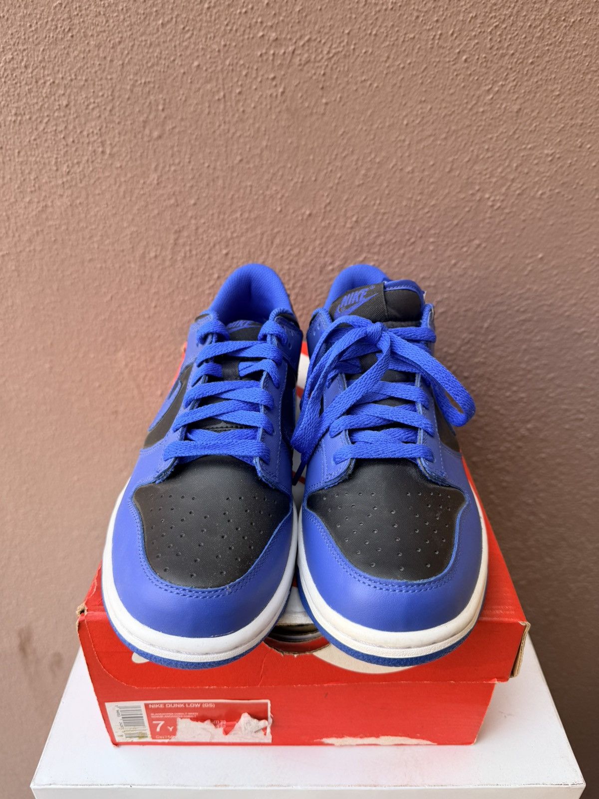 Nike Nike Dunk Low Retro Hyper Cobalt Black Sneakers Size 7Y Size US 7 / EU 40 - 4 Thumbnail