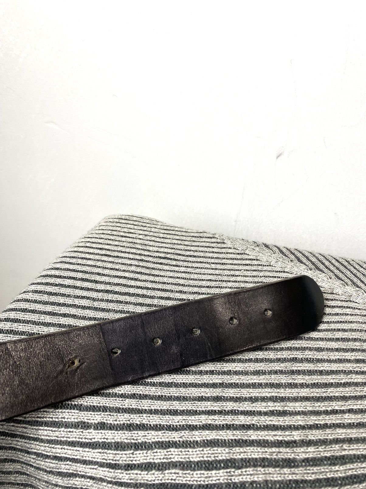 Designer Etro Vintage Designer Leather Belt metal details Size ONE SIZE - 5 Thumbnail
