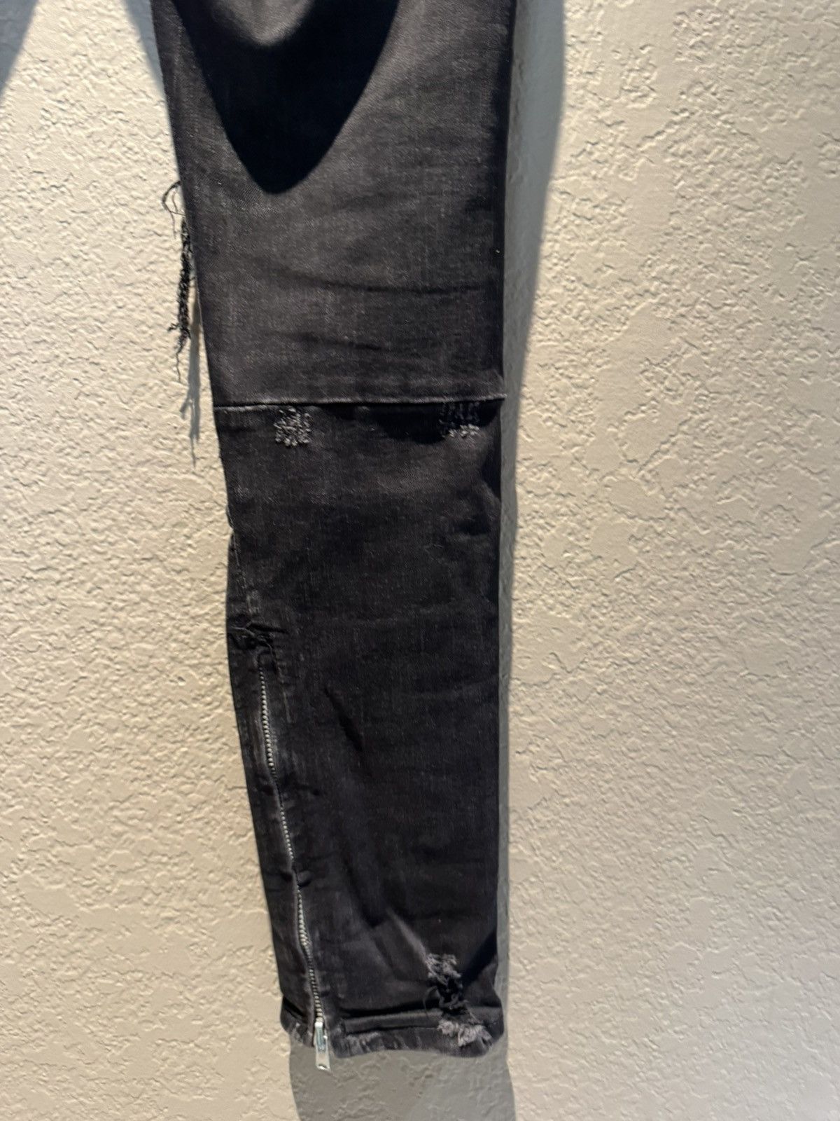 Crysp Denim Crysp Denim Distressed Black Thrashed Zippee Skinny Jeans Size US 30 / EU 46 - 14 Thumbnail