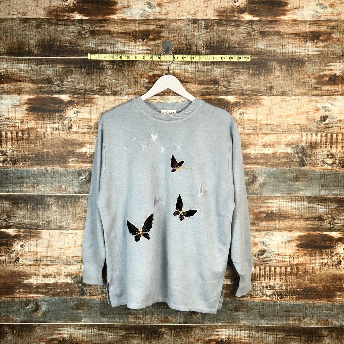 Homespun Knitwear × Japanese Brand × Vintage Original Fashion vintage Blue Knitwear #A1604 Size XL / US 12-14 / IT 48-50 - 1 Thumbnail