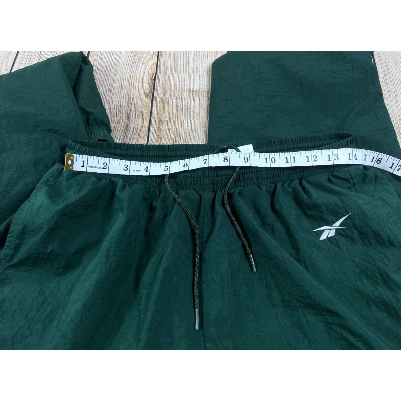 Reebok VINTAGE 90s Reebok Windbreaker Jogger Track Pants Green Size L Mens Size US 33 - 8 Thumbnail