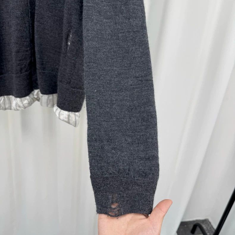 Maison Margiela Maison Margiela Silk stitching destroys wool cardigans coa Size S / US 4 / IT 40 - 4 Thumbnail