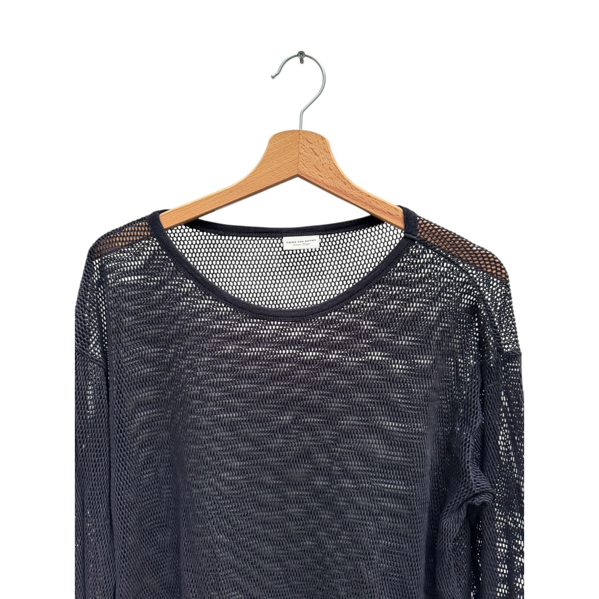 Dries Van Noten Black Ribbed Knit Longsleeve Size US XL / EU 56 / 4 - 2 Thumbnail
