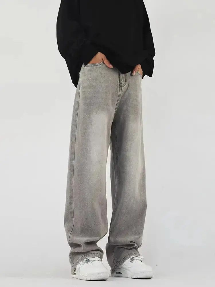 Japanese Brand Retro Loose Straight Drop Solid Color Jeans Size US 32 / EU 48 - 1 Thumbnail