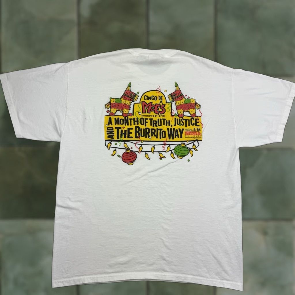 Hanes VINTAGE Hanes T-Shirt 90s Shirt Adult Large White Cinco De Mayo Promo Tee Mens L Size US L / EU 52-54 / 3 - 1 Thumbnail